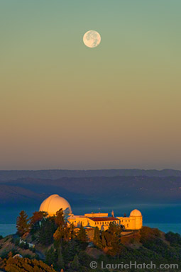 Sunset and Moonrise at Lick Observatory