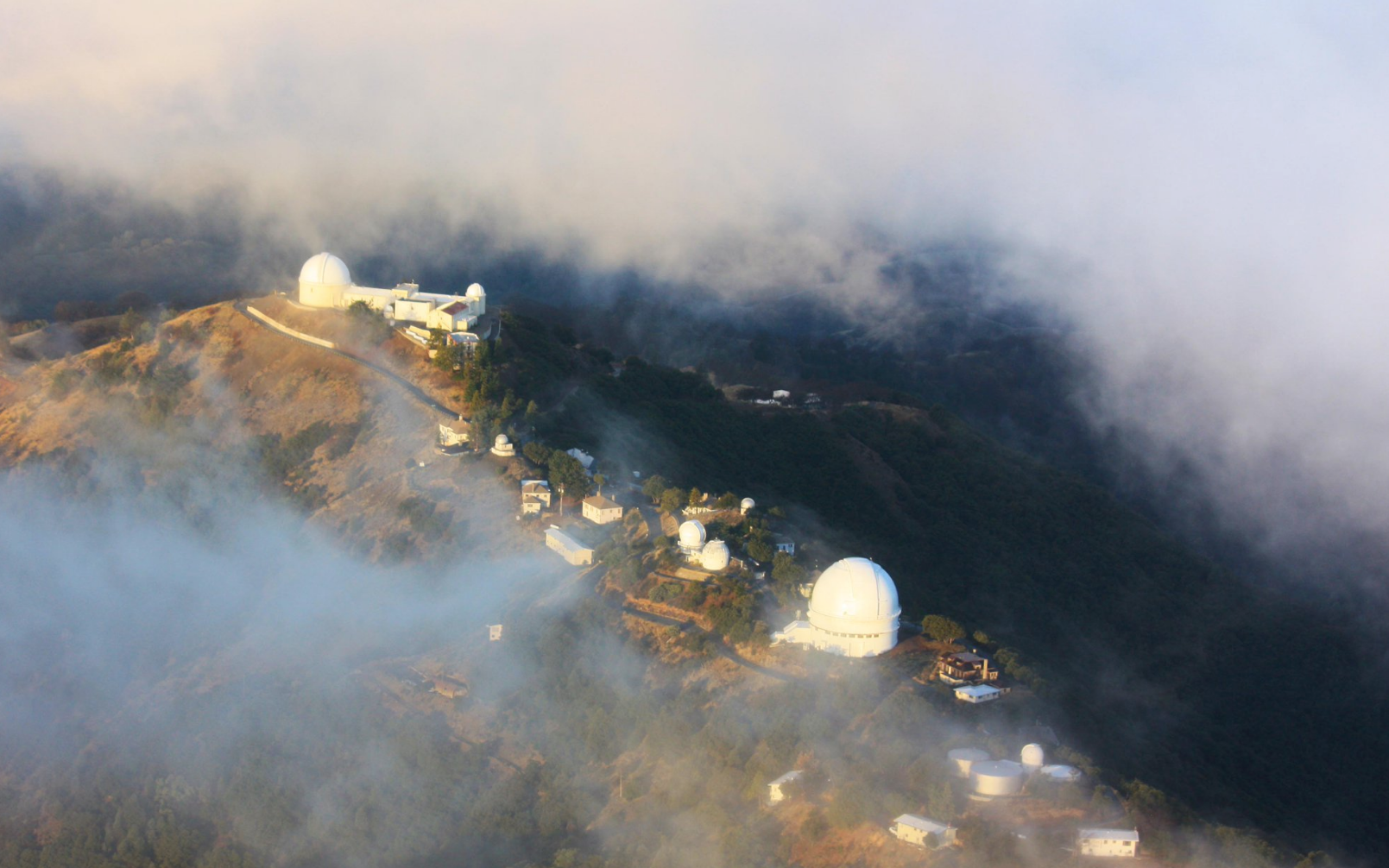 Lick Observatory from the air by Ilse Ungeheuer